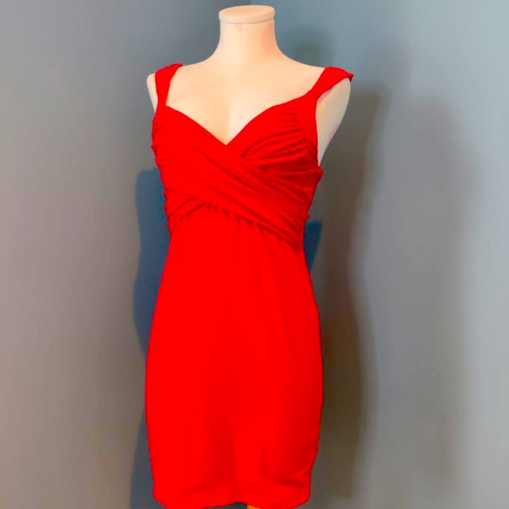 Victoria Secrets bra top cotton dress red size small, gently used.